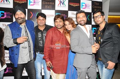Ajaz Khan and Sara Khan at the launch of film 'The Cinema Hall'