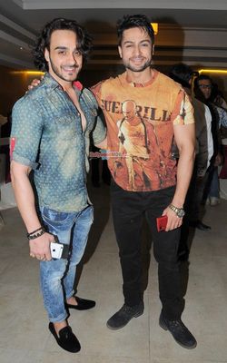 Ajaz Khan and Sara Khan at the launch of film 'The Cinema Hall'