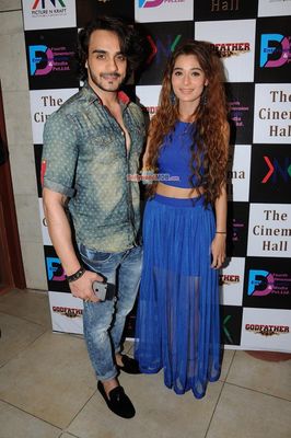 Ajaz Khan and Sara Khan at the launch of film 'The Cinema Hall'