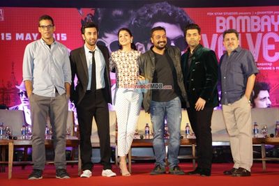 Ranbir Kapoor, Anushka Sharma, Kay Kay Menon, Karan Johar, Anurag Kashyap at 'Bombay Velvet' Second Trailer Launch