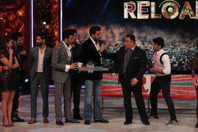 Abhishek Bachchan and Rishi Kapoor at the promotion of film 'All Is Well'
