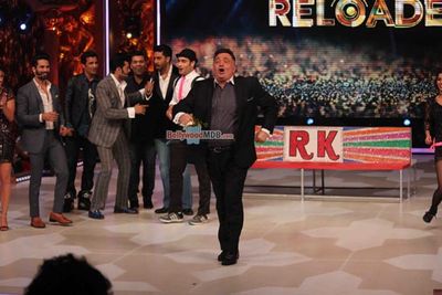 Abhishek Bachchan and Rishi Kapoor at the promotion of film 'All Is Well'
