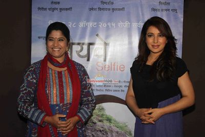 Tisca Chopra, Renuka Shahane and Umesh Kulkarni during the media interaction of Marathi film 'Highway'