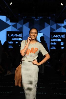 Arjun Rampal showcases a creation by designer Bugatti during Lakme Fashion Week Winter/Festive 2015