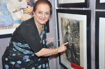 Saira Banu at the inauguration of The Two Thespians - Dilip Kumar & Marlon Brando artwork