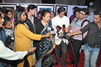 Saira Banu at the inauguration of The Two Thespians - Dilip Kumar & Marlon Brando artwork