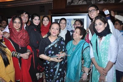 Saira Banu at the inauguration of The Two Thespians - Dilip Kumar & Marlon Brando artwork