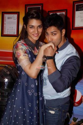 Varun Dhawan and Kriti Sanon during the promotion of film 'Dilwale' at RED FM