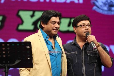 Singer Amit Kumar with eminent personas at the function celebrating 50 years of his musical career