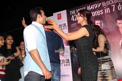 Stars during the success party of film 'Hate Story 3'