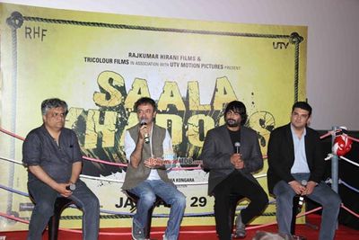 Noted Bollywood personas at the trailer launch of film 'Saala Khadoos'