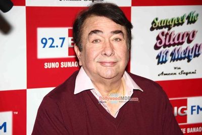 Randhir Kapoor's birthday celebrations at BIG FM 92.7 Studios in Mumbai