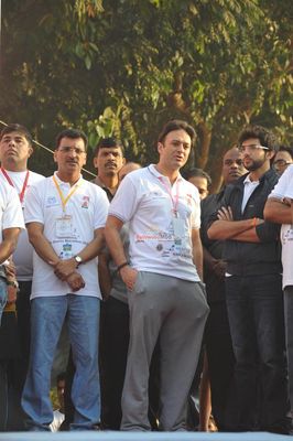 Celebrities at the Little Hearts Marathon, 2015 in Mumbai