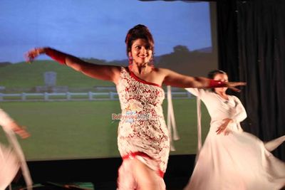 Jesse Randhawa and Varsha Usgaonkar perform with Sandip Soparkar at a dance performance