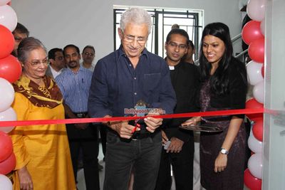 Naseeruddin Shah and Subhash Ghai at the launch of Spice institute's new facility