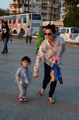 Neelam spotted with her daughter Ahana Soni
