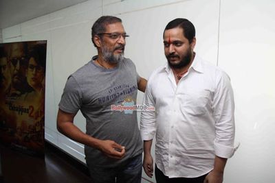 Nana Patekar with son Malhar Patekar at film 'Ab Tak Chappan 2' Media Interactions