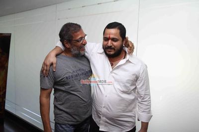Nana Patekar with son Malhar Patekar at film 'Ab Tak Chappan 2' Media Interactions