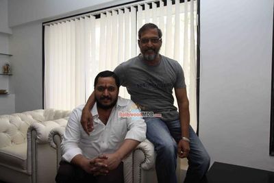 Nana Patekar with son Malhar Patekar at film 'Ab Tak Chappan 2' Media Interactions