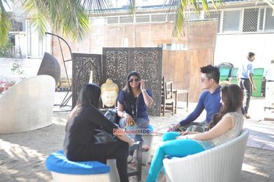 Meiyang Chang, Rashmi Nigam, Shaina NC, Indian Swimming Champ Vidhawal Khade at Swimmathon 2015