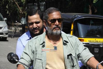 Nana Patekar and son Malhar Patekar riding motorcycle for the promotions of 'Ab Tak Chhappan 2'