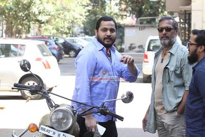 Nana Patekar and son Malhar Patekar riding motorcycle for the promotions of 'Ab Tak Chhappan 2'