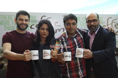 Arjun Mathur, Sugandha Garg, Mohan Kapoor, director Manu Warrier at film 'Coffee Bloom' media interaction