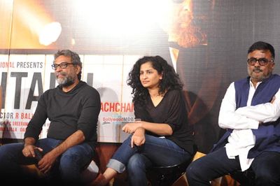 Amitabh Bachchan, Dhanush, Akshara Haasan, R. Balki at film 'Shamitabh' trailer launch