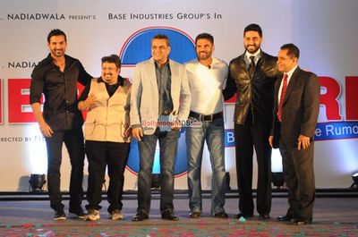 John Abraham, Abhishek Bachchan, Paresh Rawal, Suniel Shetty at 'Hera Pheri 3' launch