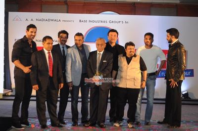 John Abraham, Abhishek Bachchan, Paresh Rawal, Suniel Shetty at 'Hera Pheri 3' launch