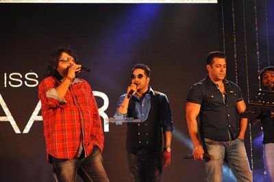 Salman Khan with music director Pritam and singer Mika Singh launches Eid Special song of film 'Bajrangi Bhaijaan'
