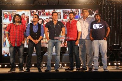 Salman Khan with music director Pritam and singer Mika Singh launches Eid Special song of film 'Bajrangi Bhaijaan'