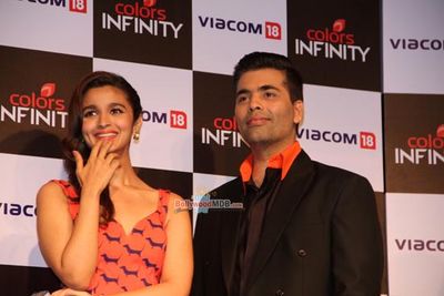Alia Bhatt and Karan Johar at the Launch of Colors Infinity Channel