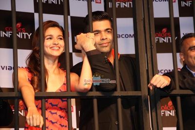 Alia Bhatt and Karan Johar at the Launch of Colors Infinity Channel