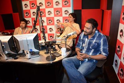 Ajay Devgn & Tabu at Fever 104 FM Studio to Promote 'Drishyam'