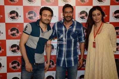 Ajay Devgn & Tabu at Fever 104 FM Studio to Promote 'Drishyam'