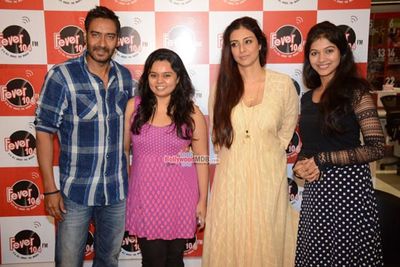 Ajay Devgn & Tabu at Fever 104 FM Studio to Promote 'Drishyam'
