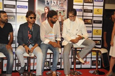 Amitabh Bachchan, Irrfan Khan, Shoojit Sircar at film 'Piku' DVD launch
