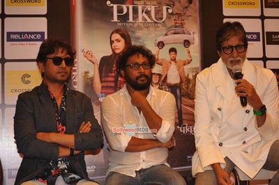 Amitabh Bachchan, Irrfan Khan, Shoojit Sircar at film 'Piku' DVD launch