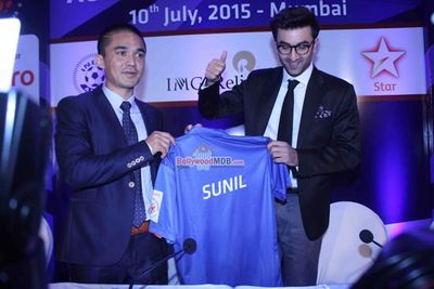 Hrithik Roshan, Ranbir Kapoor, John Abraham at the Auction and Draft of 'The Hero Indian Super League 2015'