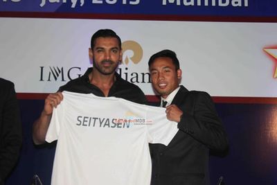 Hrithik Roshan, Ranbir Kapoor, John Abraham at the Auction and Draft of 'The Hero Indian Super League 2015'