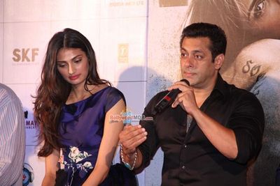 Salman Khan, Sooraj Pancholi, Athiya Shetty among others at the Trailer Launch of 'Hero'