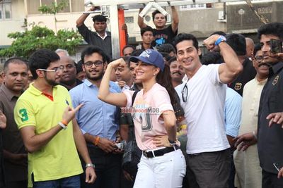 Dino Morea & Jacqueline Fernandez with Yuva Sena President Aditya Thackeray at the Launch of Dino's Fitness Open Gymnasium