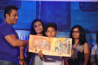 Salman Khan with father Salim Khan at a special book launch of film 'Bajrangi Bhaijaan'