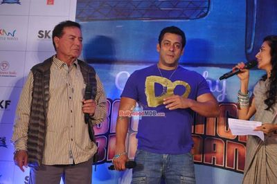 Salman Khan with father Salim Khan at a special book launch of film 'Bajrangi Bhaijaan'