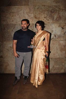 Aamir Khan along with his Daughter Ira Khan during the Special Screening of 'Bajrangi Bhaijaan'