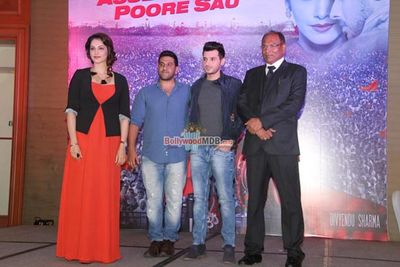 Isha Koppikar, Divyendu Sharma at Poster Launch of Film 'Assi Nabbe Poore Sau'