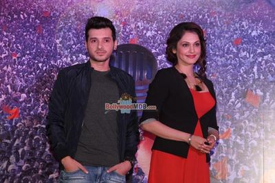 Isha Koppikar, Divyendu Sharma at Poster Launch of Film 'Assi Nabbe Poore Sau'