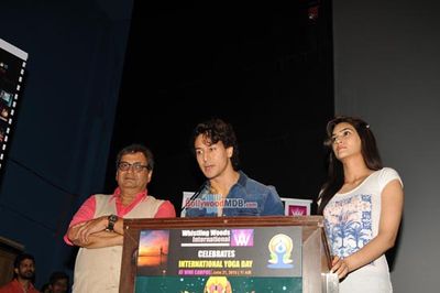 Tiger Shroff, Kriti Sanon, Subhash Ghai Celebrate World Yoga Day at Whistling Woods International