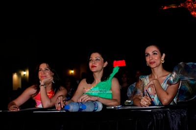 Malaika Arora Khan, Aditi Govitrikar, Vahbiz Mehta, Sandip Soparrkar, Amrita Raichand, Amy Billimoria and Alesia Raut at Grand Finale of Shine Young 2015 Kids Fashion Show